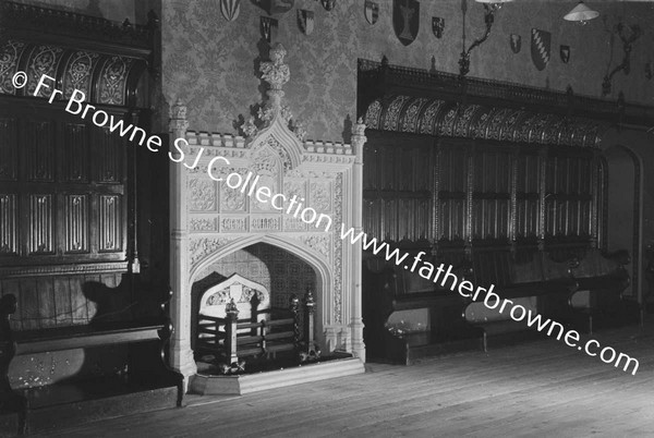 LISMORE CASTLE  GREAT HALL FIREPLACE